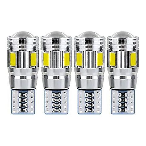 4 Pices , Ampoule T10 W5w Led Plafonnier Voiture Led Interieur Veilleuse Led Voiture Convient Pour Les Feux De Plaque D'immatriculation, Les Feux (1/5)