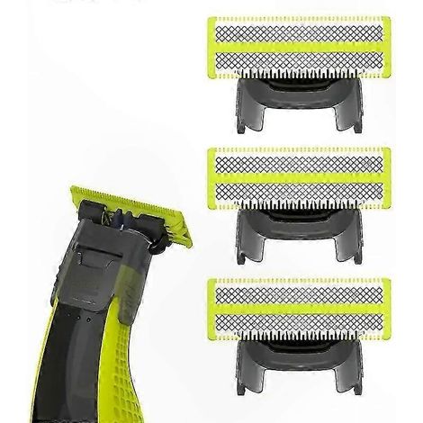 Cartouches de lames en T de rechange, lot de 3 compatible avec rasoir OneBlade, lames de remplacement pour tondeuse, pack triple, accessoires de rasage, qualité durable, coupe précise, pour homme, usa (1/5)