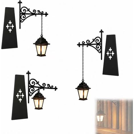 Dekorative Bücherregallampen – 3er-Set – Antik-Stil, LED – Sanftes Licht und Buchstützen – Für Leseecke und Bücherregal – Vintage-Design (1/5)