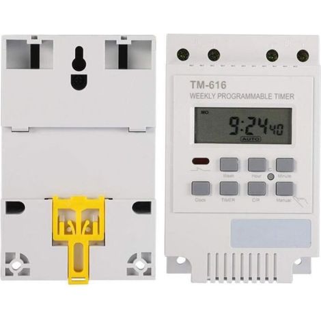 12V Programmateur Hebdomadaire Digital Interrupteur Minuterie Économiseur D'énergie Commutateur Électrique (White) (1/4)
