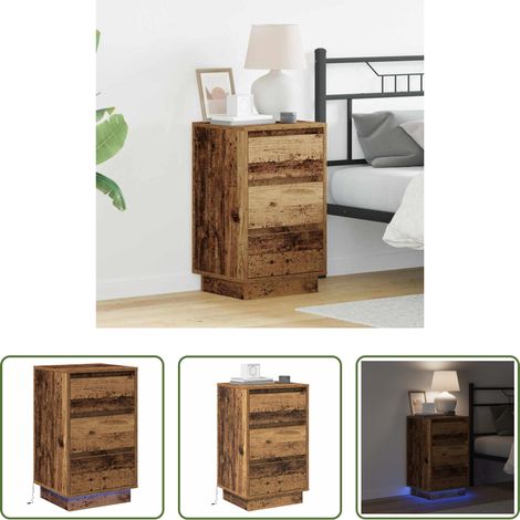 Nachttisch Altholz -  Nachttisch Altholz 39 x 34,5 x 65 cm Holzwerkstoff