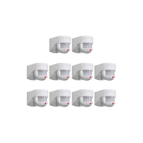 B.E.G - LOT de 10 Du00e9tecteurs de mouvement avec zone de du00e9tection 140u00b0 et 180u00b0 - Mural - Blanc - Ru00e9f. : 91001x10 (1/3)