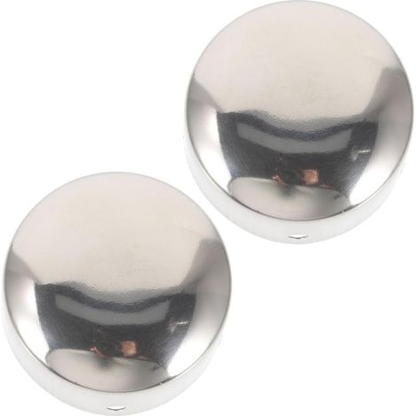 2 embouts en acier inoxydable à surface brillante, durables pour les extrémités de mains courantes (1/5)