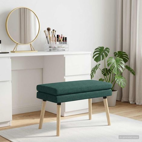 vidaXL Banc à double couche Vert foncé 80 x 40 x 47 cm Tissu (1/5)