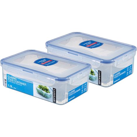 Vorratsdose rechteckig, 1,0 l mit Ablaufgitter 205 x 134 x 69 mm (1/5)
