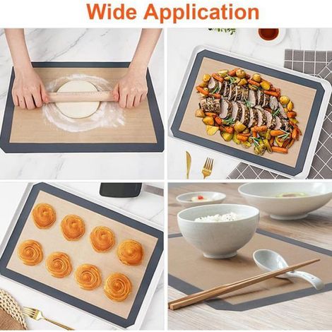 Tapis De Cuisson En Silicone - 250 °C - Four Micro-Ondes Et Pâtisserie - Lot De 2 (1/5)
