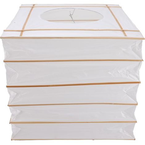 Abat-jour en papier blanc, pliable et carré, design élégant pratique pour le salon cadeau de (1/5)