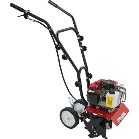 Mini-Motoculteur Thermique 52 cc – 1,9 kW, Moteur 2 Temps Refroidi par Air, 4 Lames, Largeur de Travail 30 cm, Profondeur 3-12 cm, Démarrage par Cordon, Pour Jardin, Potager, Serre, Verger (1/5)