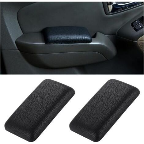 2 Pièces Coussin De Soutien Pour Accoudoir De Portière De Voiture, Coussin Protection Pour Accoudoir Porte En Cuir Souple, Coussin Genoux Universel Pour La Plupart Des Voitures(Noir) (1/5)
