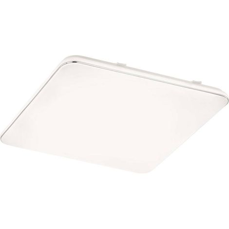 Deckenlampe Büro Deckenleuchte weiß LED 3 Stufen Dimmer quadratisch Wohnzimmerleuchte, Metall, 1x LED 49 W 5100 lm 3000K warmweiß, LxBxH 53x53x5 cm (1/5)