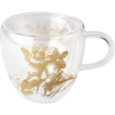 Tasse à thé en verre double paroi 200 ml - anges (1/2)
