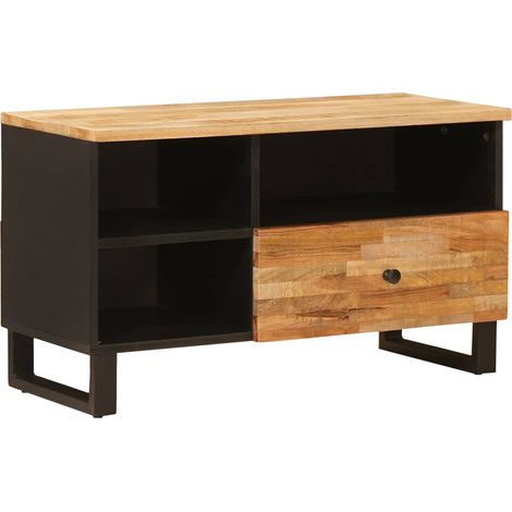 Mobile TV Marrone 80 x 33 x 46 cm Legno di mango massello vidaXL