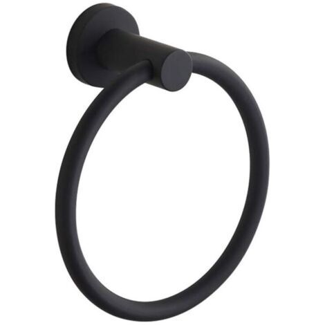 Anello portasciugamani da parete in acciaio inox 304 per bagno, nero --
