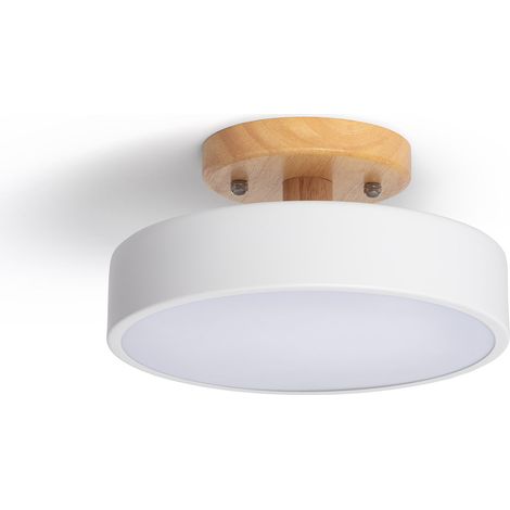 Lámpara de Techo LED 12W Madera y Metal CCT Seleccionable Whisty Blanco