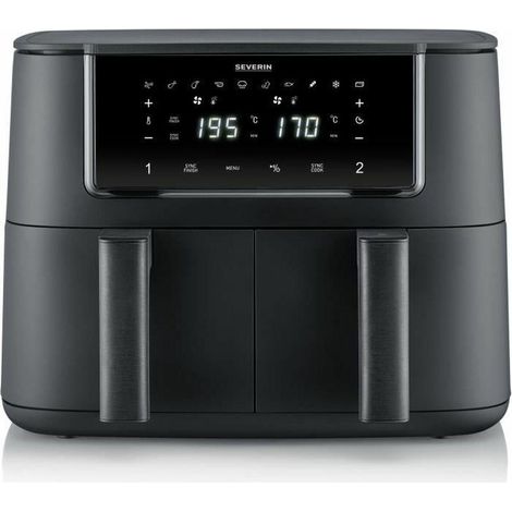 Severin FR2463 Heißluftfritteuse Schwarz 2x4L 2600W (1/3)