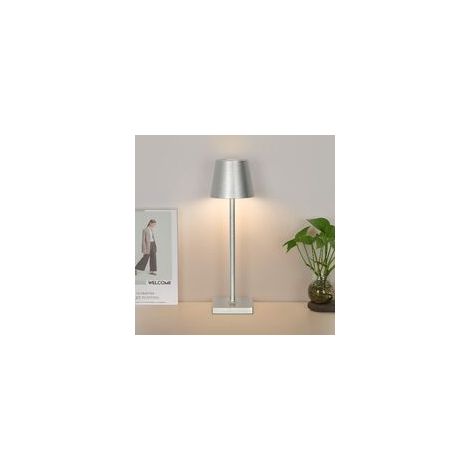 Nachttischlampe Wohnzimmer Schlafzimmer Leselampe Schreibtischlampe Innen Studie Silber