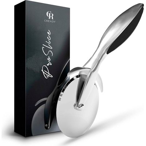 Tagliapizza in acciaio inox di alta qualità  Tagliapizza con impugnatura antiscivolo  Coltello per pizza professionale  Accessorio per pizza  Tagliapizza  Tagliapizza professionale solido ed efficient
