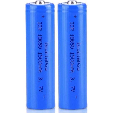 18650-Akku – 1500 mAh – 3,7 V – Wiederaufladbar – Für Taschenlampen – 2 Stück (1/5)