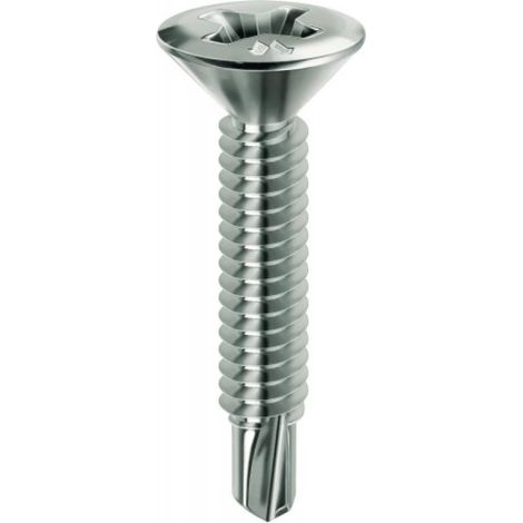 Vis profilés pvc pour renfort tête fraisée PH Acier Chrom BLC Ent filetées Drillex Pvc, Ø 3,9 mm, L 19 mm, 1000 pi - MUSTAD (1/2)