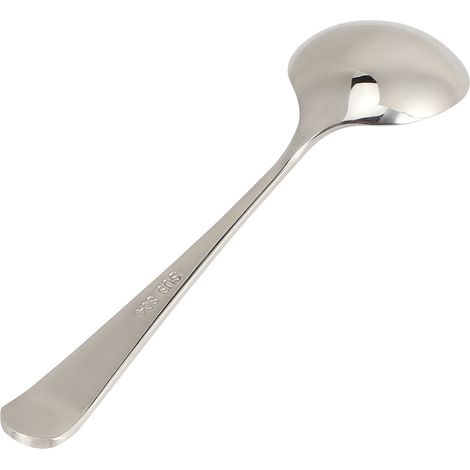 Lot de 5 cuillères à soupe en acier inoxydable, cuillères pour enfants, cuillères à soupe, couverts, ustensiles de cuisine, argent (1/5)