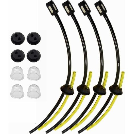 Universal Petrol Filter Kit, Fuel Hoses with Filter, Fuel Hose for Brushcutter, Petrol Hose Trimmer Hose with Priming Bulb (12 Pieces) (1/5)