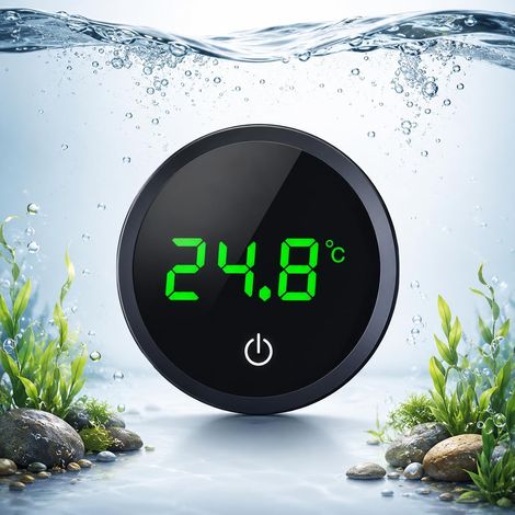 Thermomètre Aquarium Digital 0-70°C ±1°C Eau Douce et Marine Plage de mesure 0 à 70°C avec affichage numérique clair pour une surveillance quotidienne de l'eau (1/5)