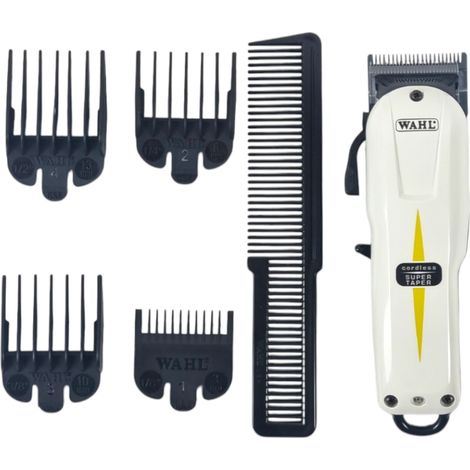 Cortapelo a batería Wahl Professional Cordless Super Taper Clipper (8591-016) 1 - 2 mm + 4 peines acoplables (1/5)