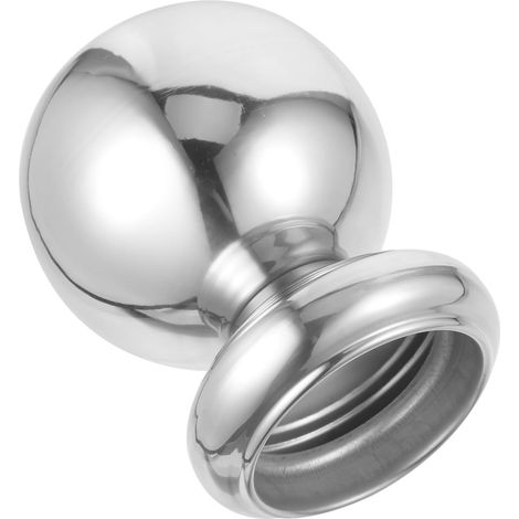 Embouts de Clôture en Acier Inoxydable Argenté, Ornement de Clôture Facile à Installer Design Créatif pour Jardin et Ferme, Têtes de Boule Résistantes Desserrage (1/5)