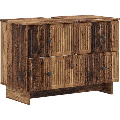 Waschbeckenschrank EDE Altholz 82 x 41 x 59 cm Holzwerkstoff vidaXL (1/5)