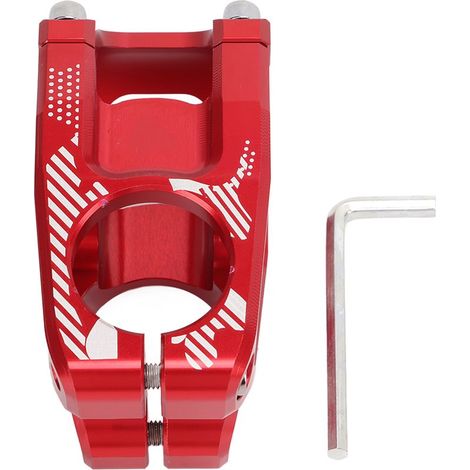 Potence vélo LUNJE 31.8x45mm courte en aluminium allégé évidé CNC pour guidon VTT route rouge (1/5)