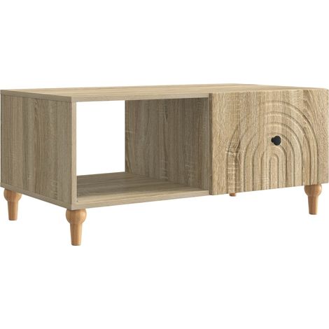 Coffee Table Sonoma Oak 90 x 50 x 40 cm Engineered Wood vidaXL