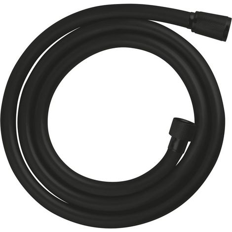 Flexible de douche 150 cm avec protection anti-torsion, tuyau de, et résistant à la torsion, testé pour l'eau potable sous pression, argenté (1/5)