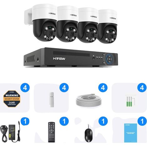 Sicherheitskamera-System, 8MP Auflösung, Echtzeit-Benachrichtigungen, Videoüberwachungs-Kit, 8MP 4PCS Kameras, 4T (1/2)