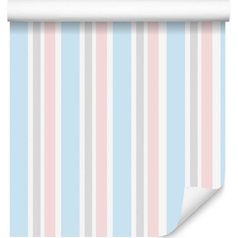 Bunte, vertikal gestreifte Tapete für Wohn- und Schlafzimmer, 50 x 1000 cm (1/5)