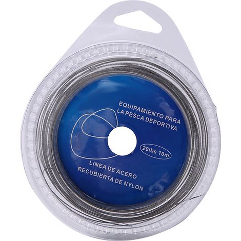 Fil d'acier tressé 7 brins haute résistance pour pêche en mer (20lb) - 10m (1/2)