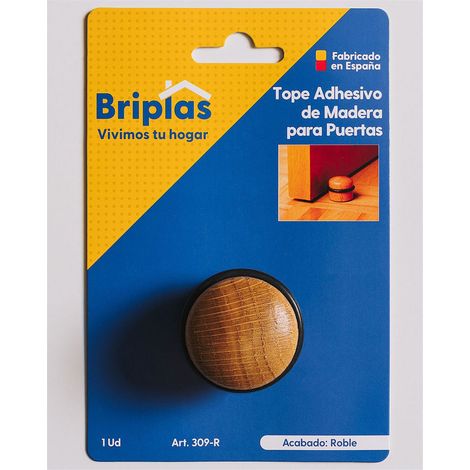 Butée de porte adhésive en bois chêne cylindre 1U