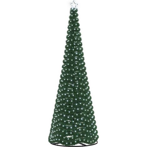Albero di Natale in tinsel con luci LED e base EKENAS 300 cm vidaXL (1/5)