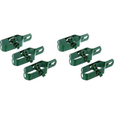 lot de 6 tendeur de câbles, acier zingué, vert, longueur 100 mm, pour clôture et grillage