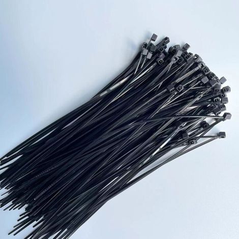 Kabelbinder aus Nylon – 300 mm x 4 mm – Schwarz – UV-beständige Kabelbinder – Kabelklemmen – Packung mit 250 Stück (1/5)