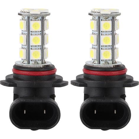 bombillas LED HID blancas HB3 9005 18SMD 5050 para faros delanteros de coche, luces diurnas, antiniebla y de conducción, 12 V (1/5)