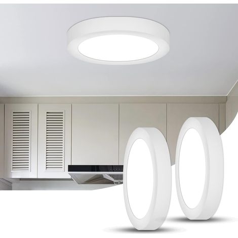 GROOFOO 1Pc Plafonnier LED,15W 6500K Blanc Froid,Moderne Lampe de Plafond Plafonnier Rond,Plafonnier Led Plat pour Chambre,Salon,Salle à Manger