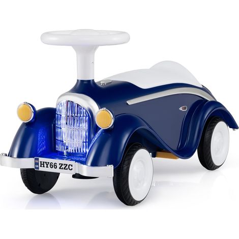 Auto per bambini con clacson, luci a LED, blu scuro