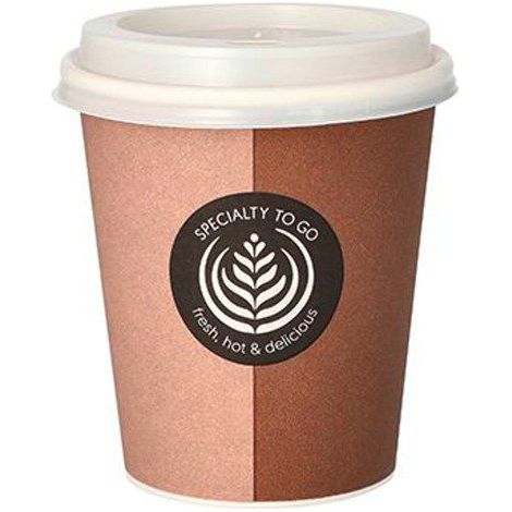 Gobelet en carton avec couvercle To Go 20 cl - Lot de 10 (1/4)