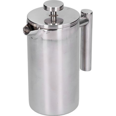 Cafetière à piston 800 ml avec pichet isotherme à double paroi, Presse franaise Pot en acier inoxydable Double couche Portable presse franaise cafetière pour la maison en plein air Camping voyage (1/5)