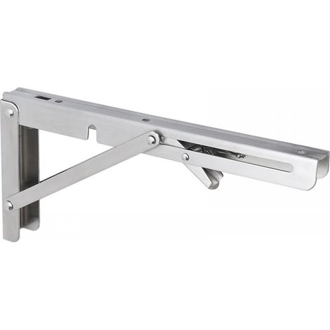 1 Paar Edelstahl Schwerlast-Klappkonsolen 200 x 120 mm Tragkraft bis 150 kg (1/5)