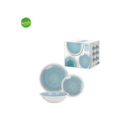Servizio Piatti Plain Kasaviva Azzurro 18pz