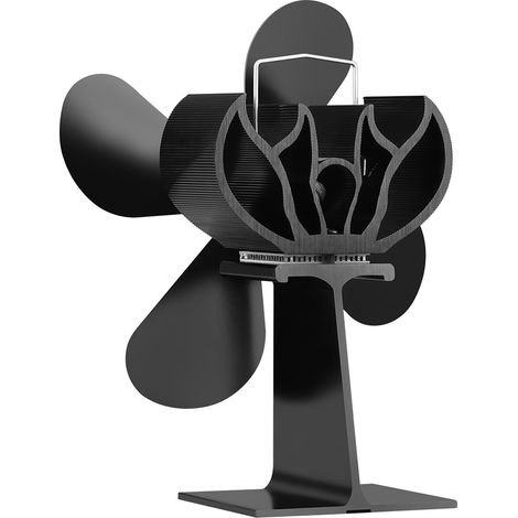Ventilateur de cheminée à 4 pales pour une distribution efficace de la chaleur (1/2)