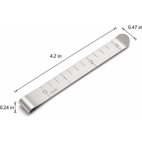 20 pinces à ourlets de couture, règle métallique de 3 pouces pour tissus, pour bricolage de courtepointe DIY (1/4)