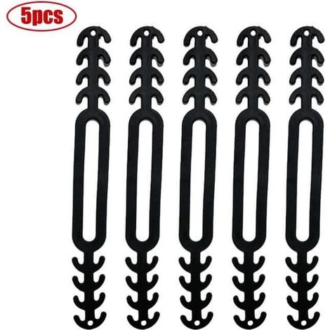 Porte-masque - YWEI - Lot de 5 - Silicone antidérapant - Réglable - Noir (1/4)