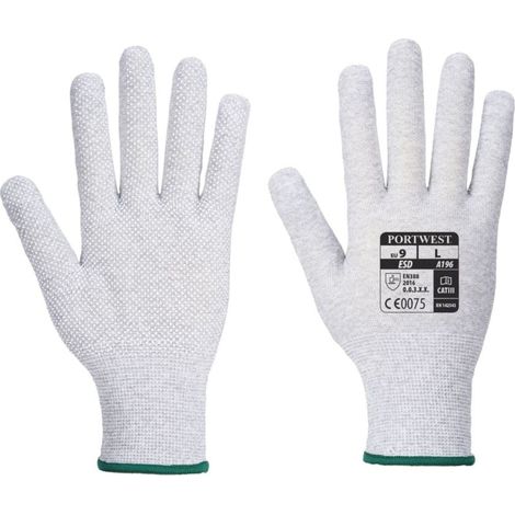 Guanto Micro Dot Antistatico | XSmall - GreyWh (1/3)